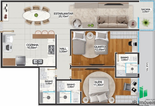 Apartamento à venda com 2 quartos, 80m² - Foto 4