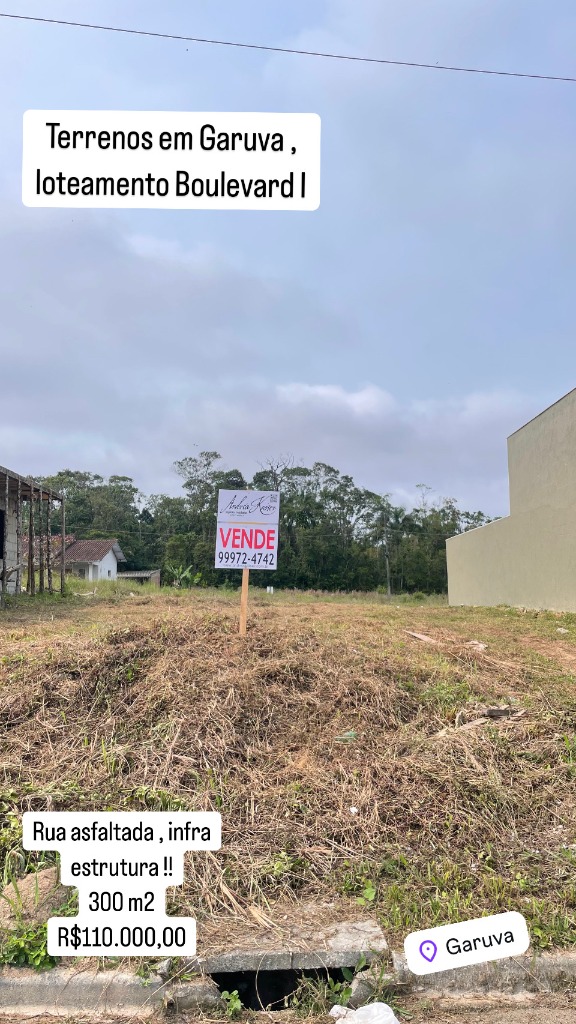 Terreno/Lote  venda  no So Joo Abaixo - Garuva, SC. Imveis