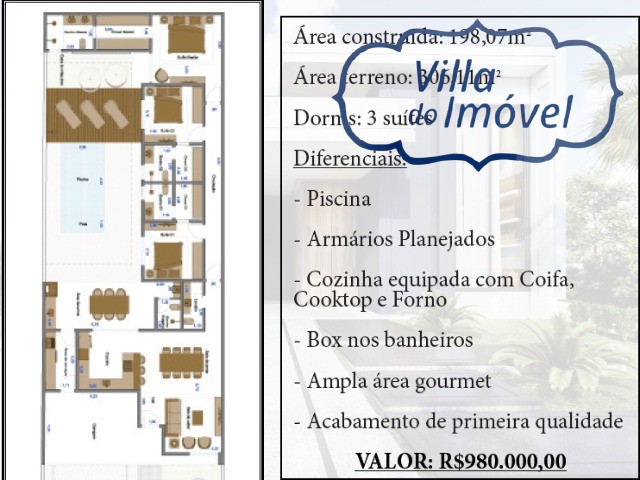 Casa de Condomínio à venda com 3 quartos, 306m² - Foto 2