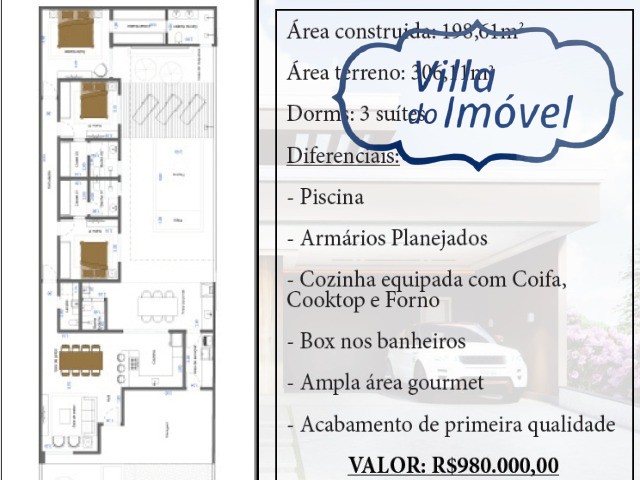 Casa de Condomínio à venda com 3 quartos, 301m² - Foto 2