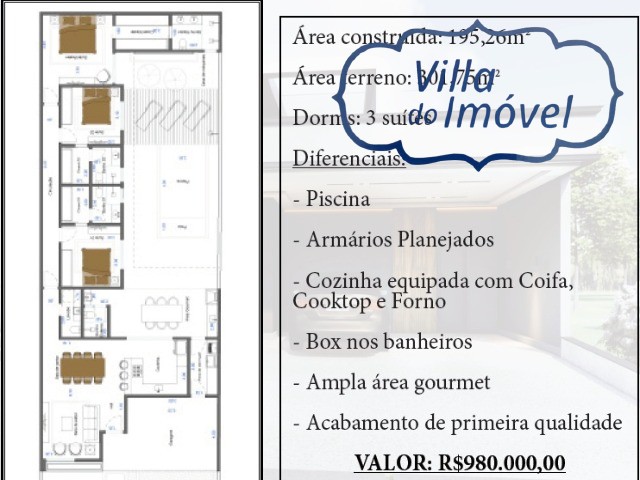 Casa de Condomínio à venda com 3 quartos, 301m² - Foto 2