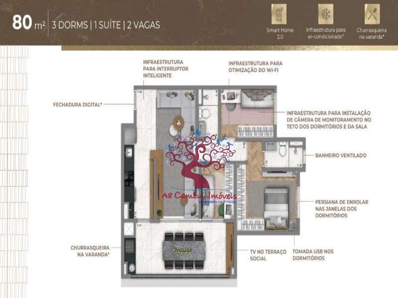 Apartamento à venda com 2 quartos, 66m² - Foto 7