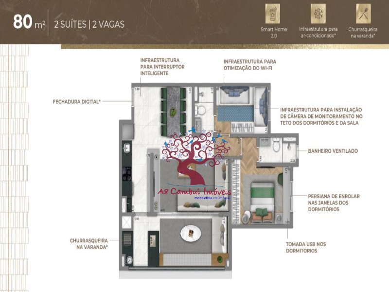 Apartamento à venda com 2 quartos, 66m² - Foto 5