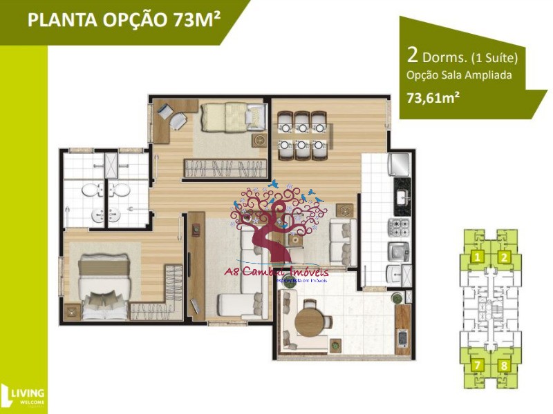 Apartamento à venda com 2 quartos, 60m² - Foto 6