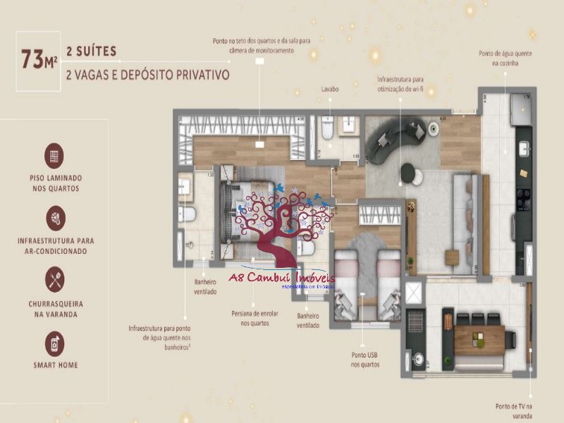 Apartamento à venda com 3 quartos, 121m² - Foto 4