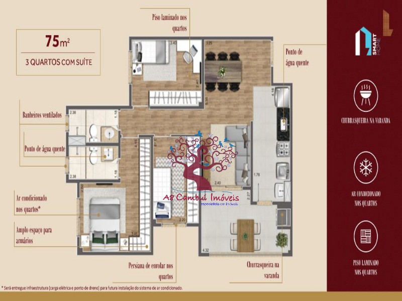 Apartamento à venda com 3 quartos, 75m² - Foto 7