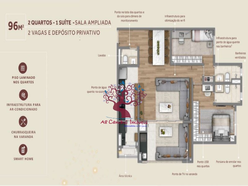 Apartamento à venda com 3 quartos, 121m² - Foto 6