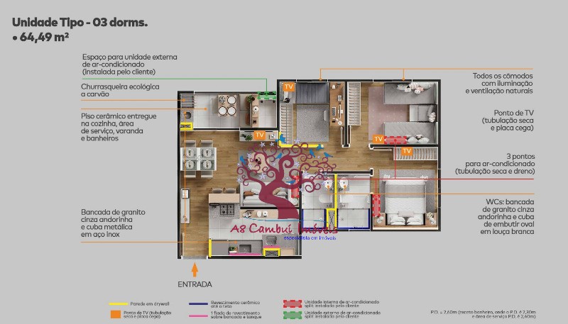 Apartamento à venda com 2 quartos, 64m² - Foto 19