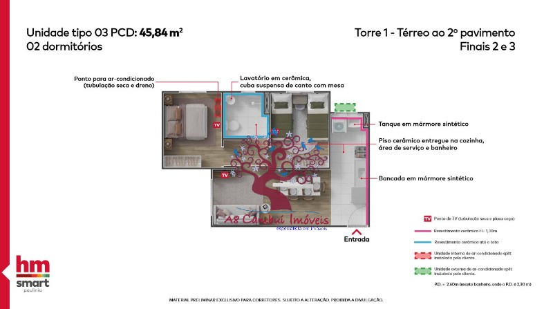 Apartamento à venda com 2 quartos, 43m² - Foto 5