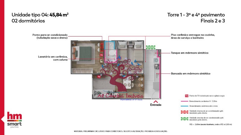 Apartamento à venda com 2 quartos, 43m² - Foto 4