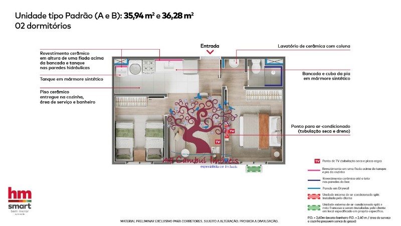 Apartamento à venda com 2 quartos, 36m² - Foto 5