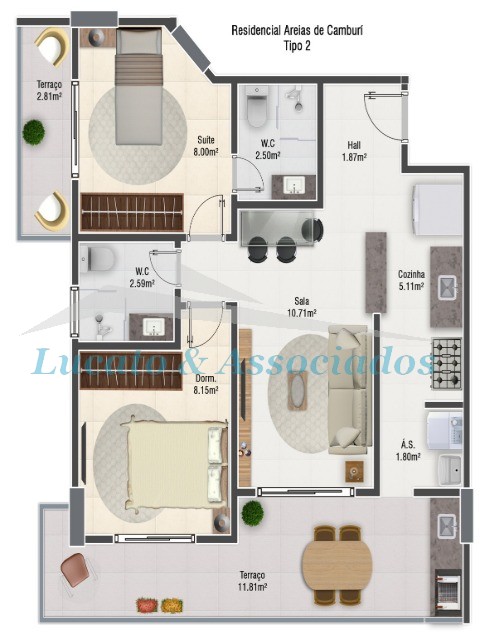 Apartamento à venda com 2 quartos, 67m² - Foto 9