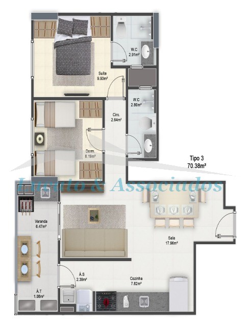 Apartamento à venda com 2 quartos, 70m² - Foto 20