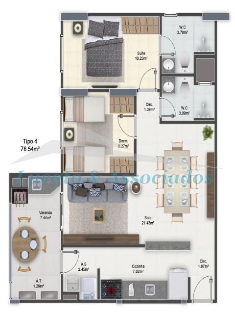 Apartamento à venda com 2 quartos, 70m² - Foto 21