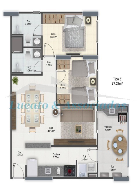 Apartamento à venda com 2 quartos, 70m² - Foto 22