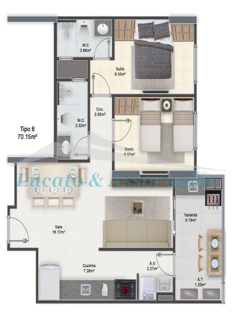 Apartamento à venda com 2 quartos, 70m² - Foto 23