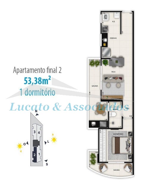 Apartamento à venda com 1 quarto, 53m² - Foto 9