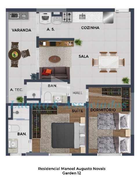 Apartamento à venda com 2 quartos, 59m² - Foto 20