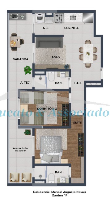 Apartamento à venda com 2 quartos, 59m² - Foto 21