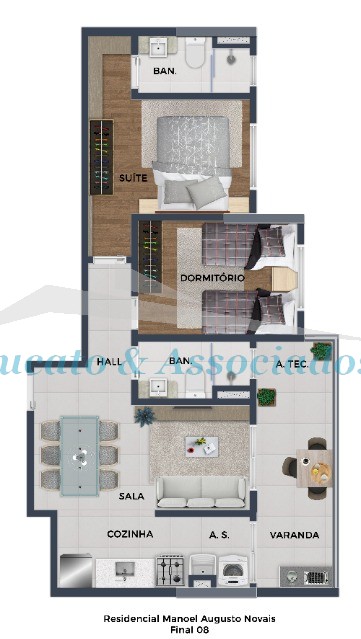 Apartamento à venda com 2 quartos, 59m² - Foto 33