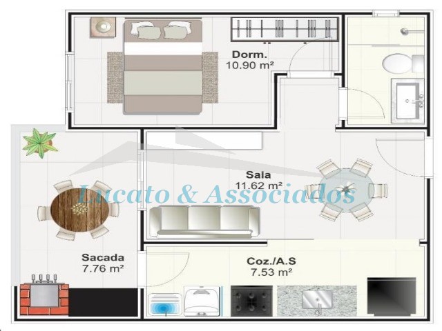 Apartamento à venda com 1 quarto, 47m² - Foto 9