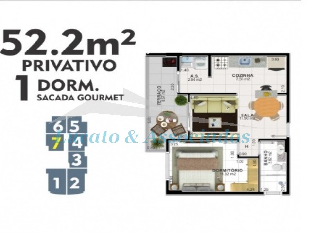 Apartamento à venda com 1 quarto, 53m² - Foto 2