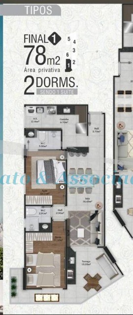 Apartamento à venda com 2 quartos, 79m² - Foto 2