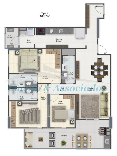 Apartamento à venda com 3 quartos, 126m² - Foto 21