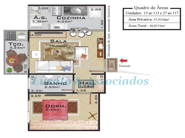 Apartamento à venda com 1 quarto, 37m² - Foto 3