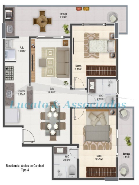 Apartamento, 2 quartos, 61 m² - Foto 9