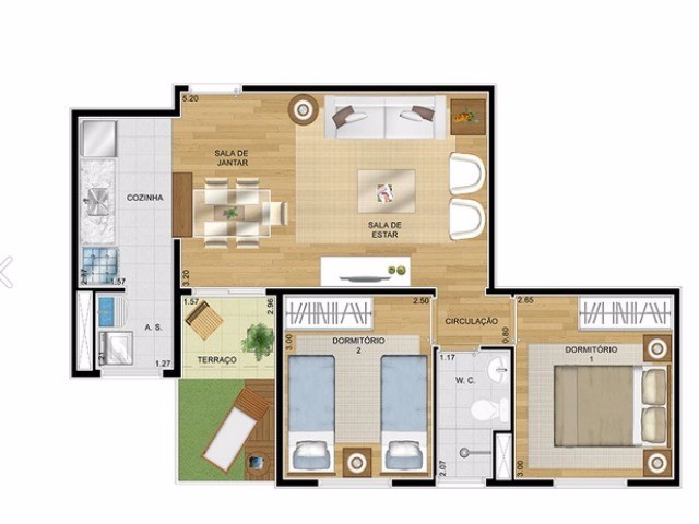 Apartamento à venda com 2 quartos, 50m² - Foto 7