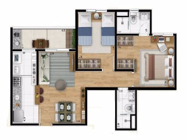 Apartamento, 3 quartos, 60 m² - Foto 25