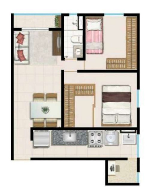 Apartamento, 2 quartos, 50 m² - Foto 4