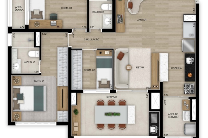 Apartamento à venda com 3 quartos, 91m² - Foto 14