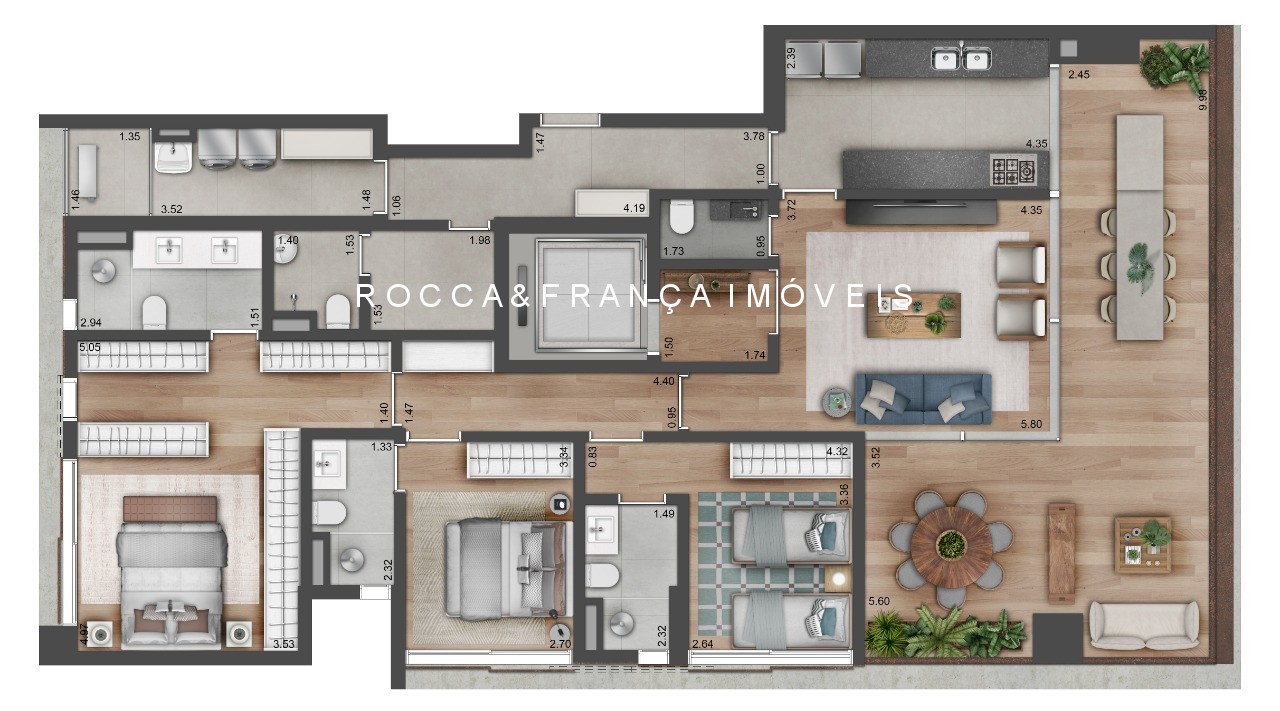 Apartamento, 3 quartos, 170 m² - Foto 2