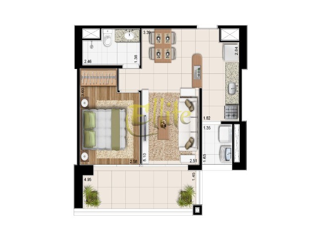 Flat/Apart Hotel à venda com 1 quarto, 48m² - Foto 15
