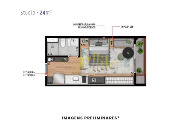 Apartamento, 1 quarto, 24 m² - Foto 22
