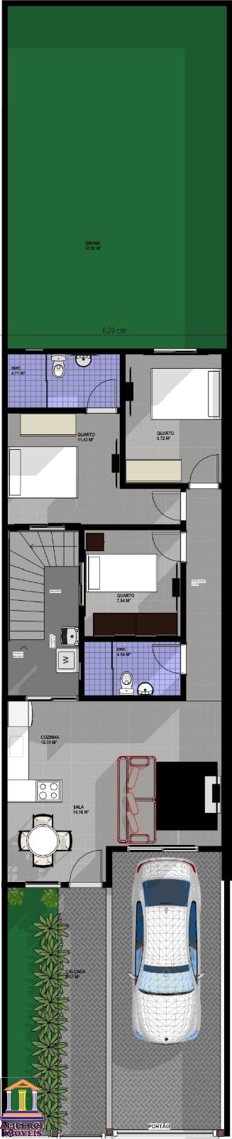 Casa à venda com 3 quartos, 180m² - Foto 3