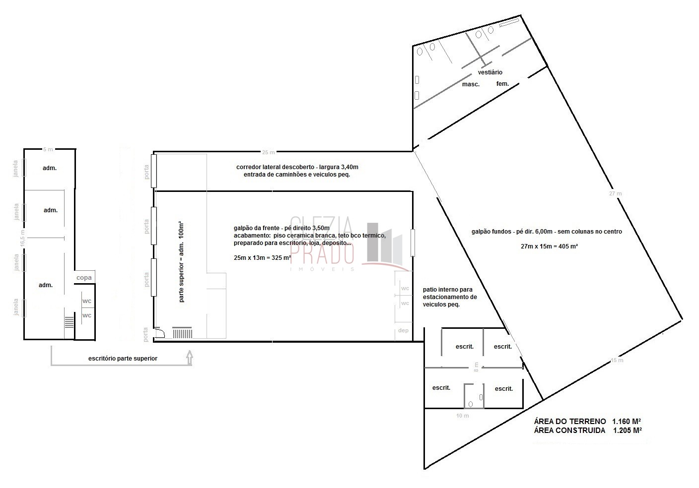 Depósito-Galpão-Armazém para alugar, 1205m² - Foto 2