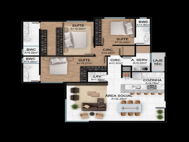 Apartamento à venda com 3 quartos, 136m² - Foto 22