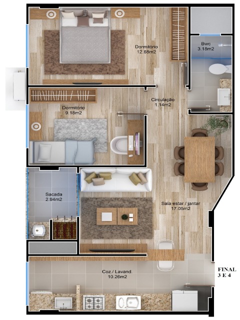 Apartamento à venda com 2 quartos, 63m² - Foto 8