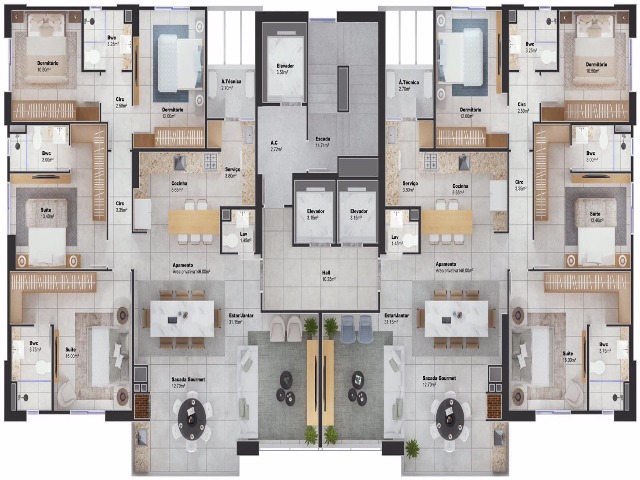 Apartamento à venda com 4 quartos, 146m² - Foto 19