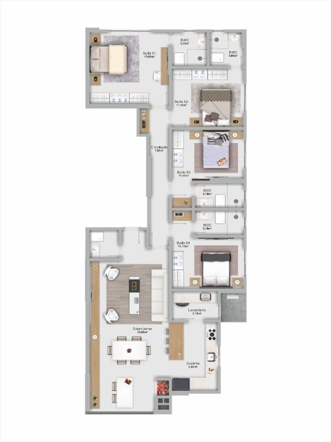 Apartamento à venda com 4 quartos, 136m² - Foto 13