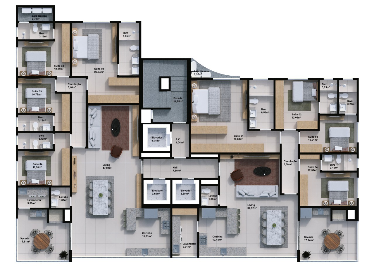 Apartamento à venda com 4 quartos, 177m² - Foto 9