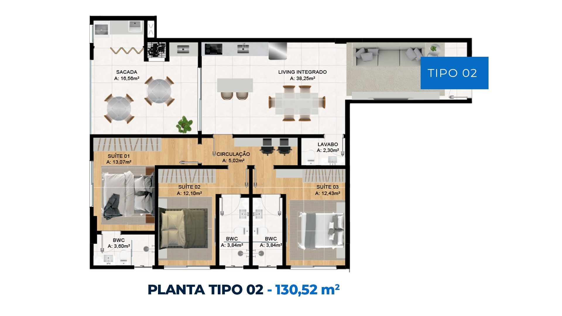 Apartamento à venda com 3 quartos, 130m² - Foto 8