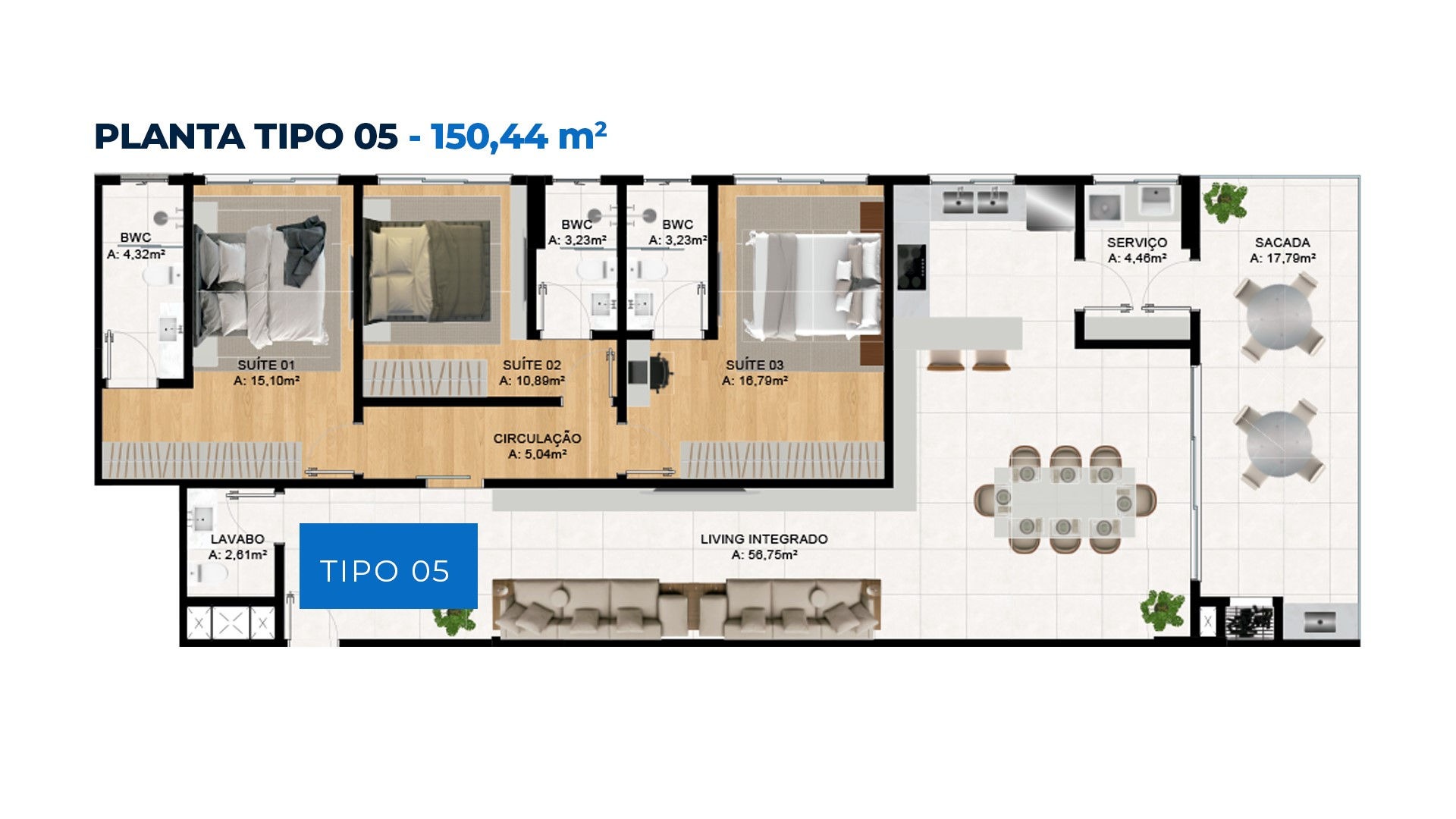 Apartamento à venda com 3 quartos, 130m² - Foto 11