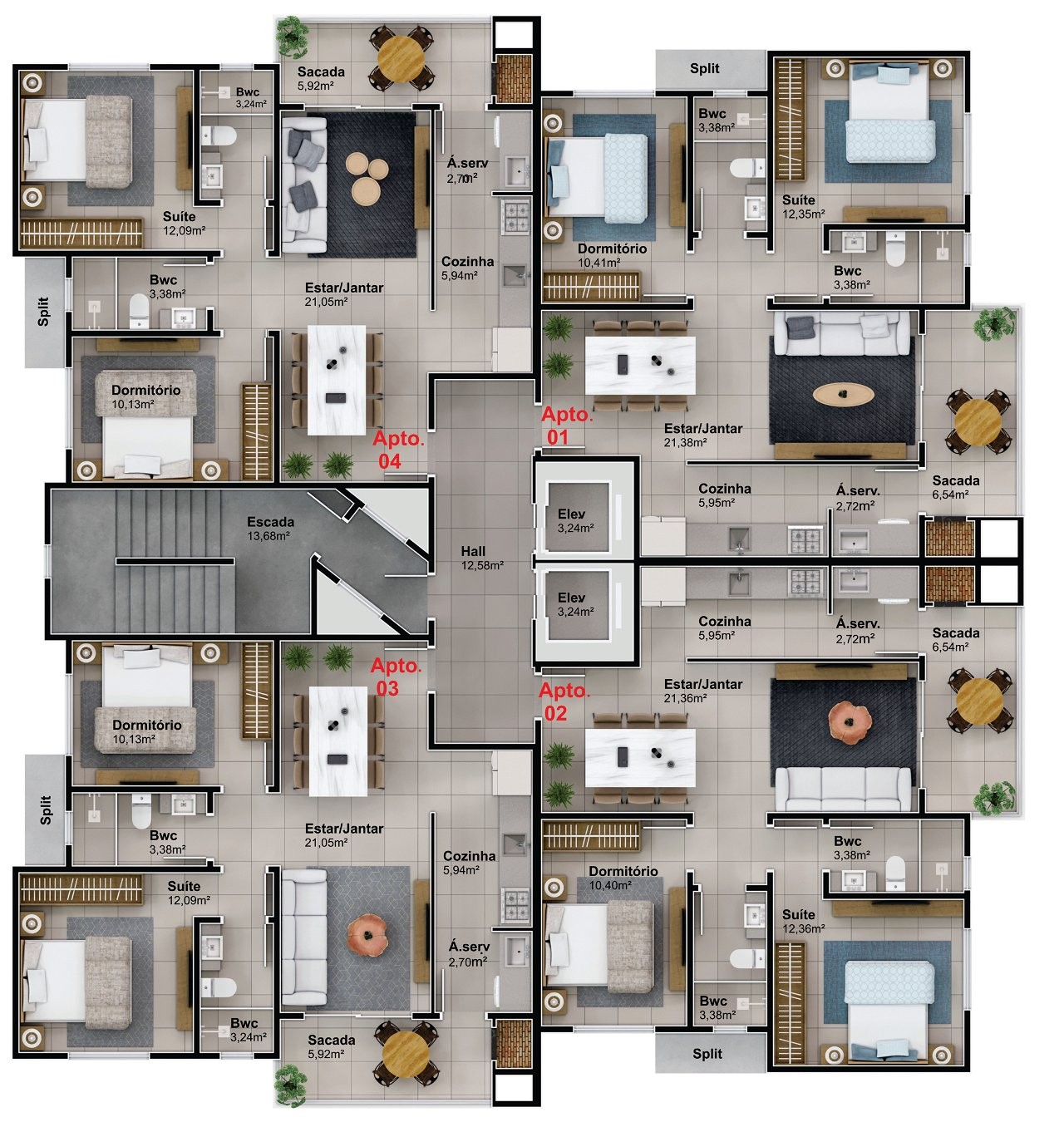 Apartamento à venda com 2 quartos, 76m² - Foto 14