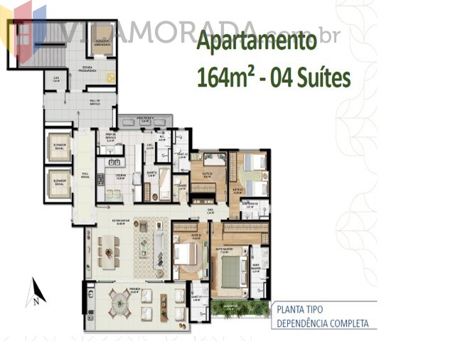 Apartamento à venda com 4 quartos, 164m² - Foto 21