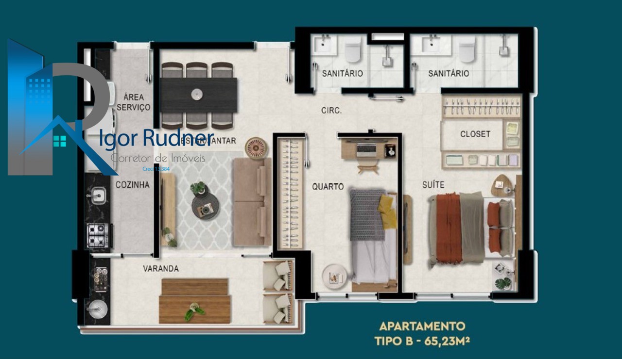 Apartamento, 2 quartos, 69 m² - Foto 4