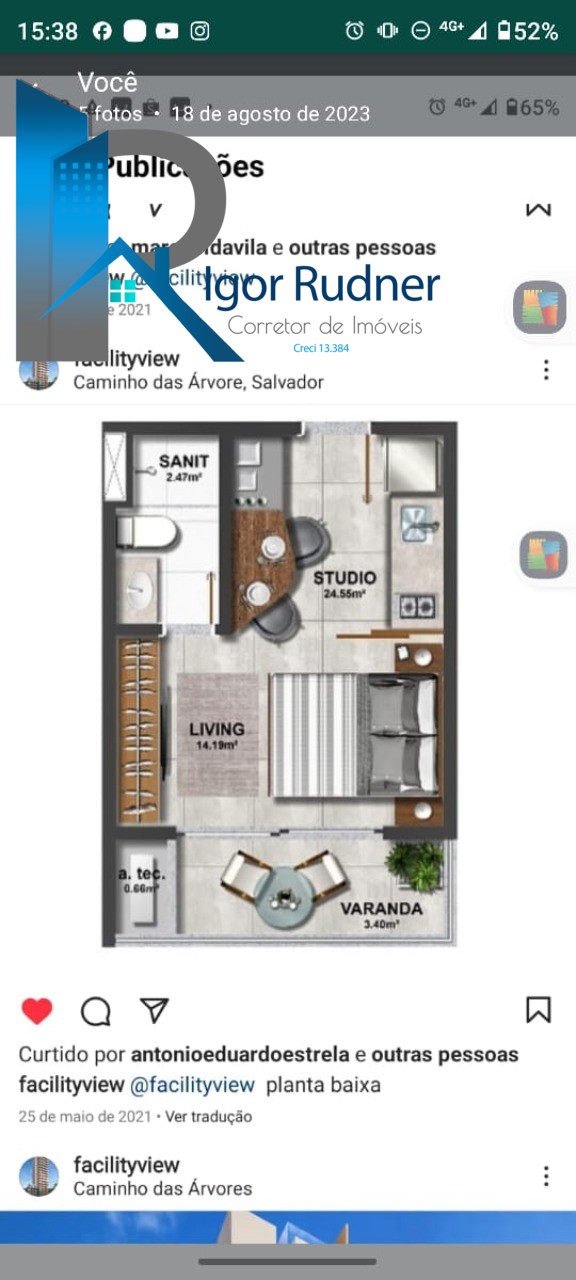 Apartamento à venda com 1 quarto, 25m² - Foto 4